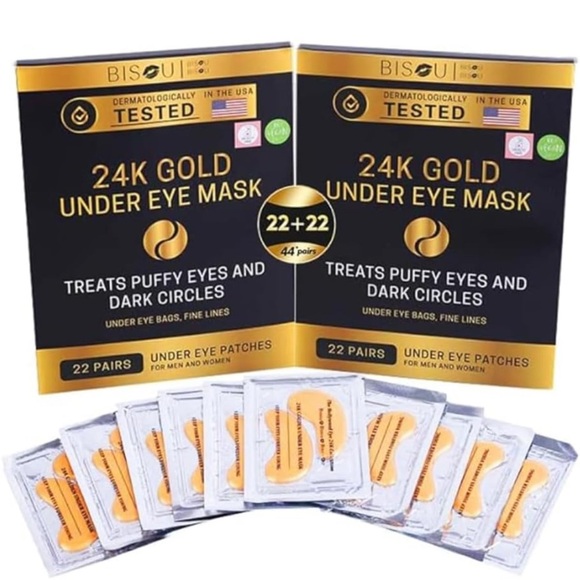 44 pairs, 24K Gold Infused Under Eye Mask - Picture 1 of 2